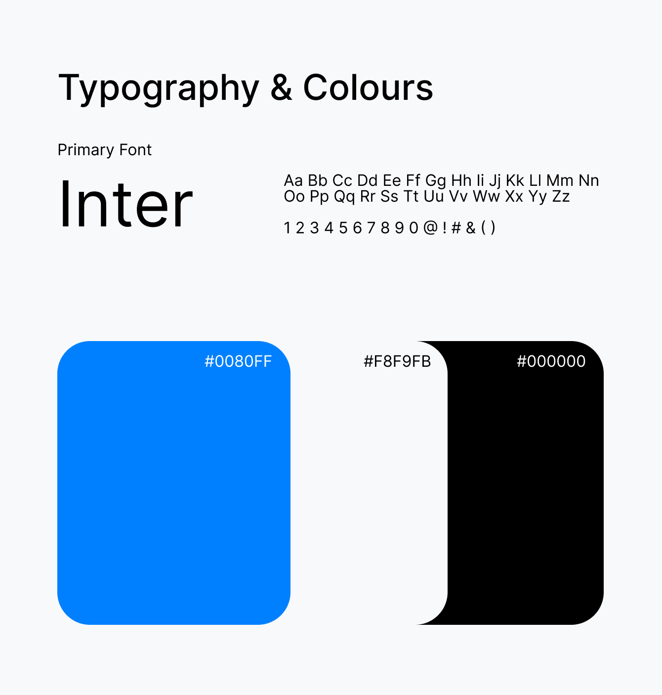 Typography & Colours